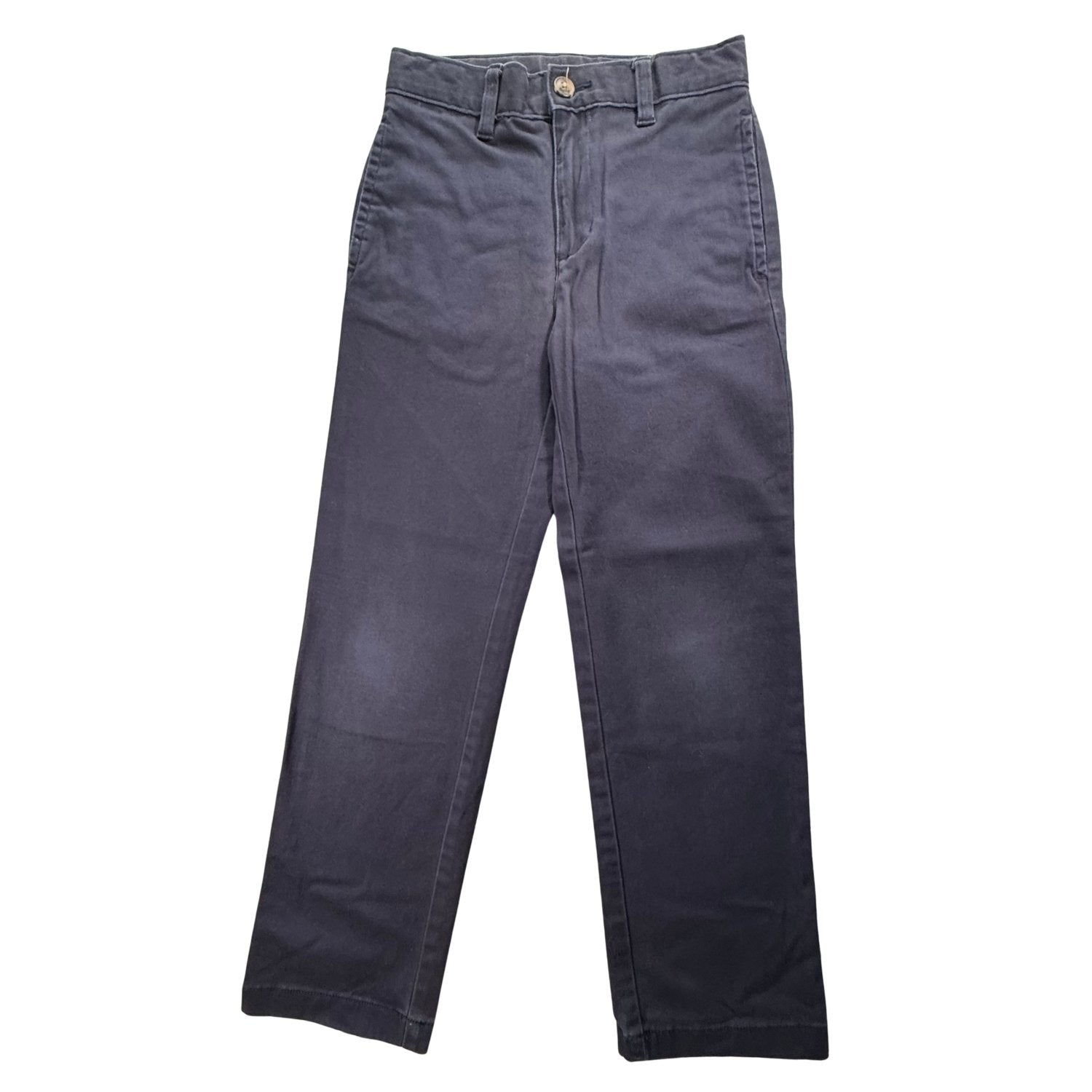 Front view of Wonder Nation boys size 10R dark navy chino pants