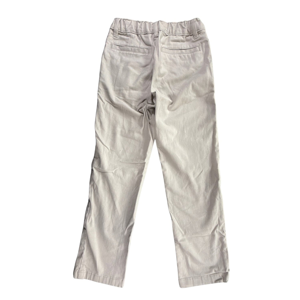 Back view of Wonder Nation boys’ size 10R tan chino pants showing belt loops and back pockets.