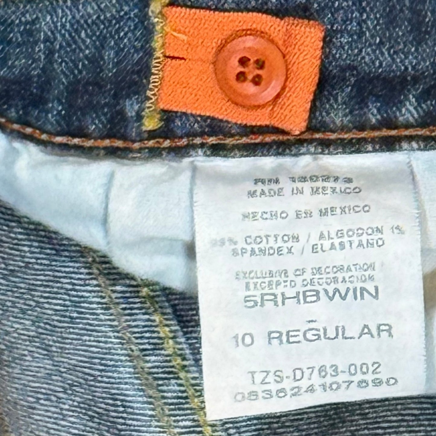 Wrangler boys jeans size 10 Regular and material tag