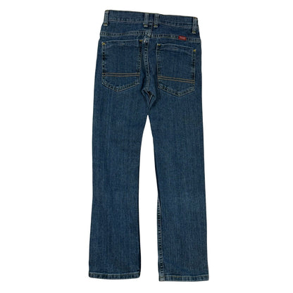 Wrangler boys size 10 regular medium wash blue jeans back view