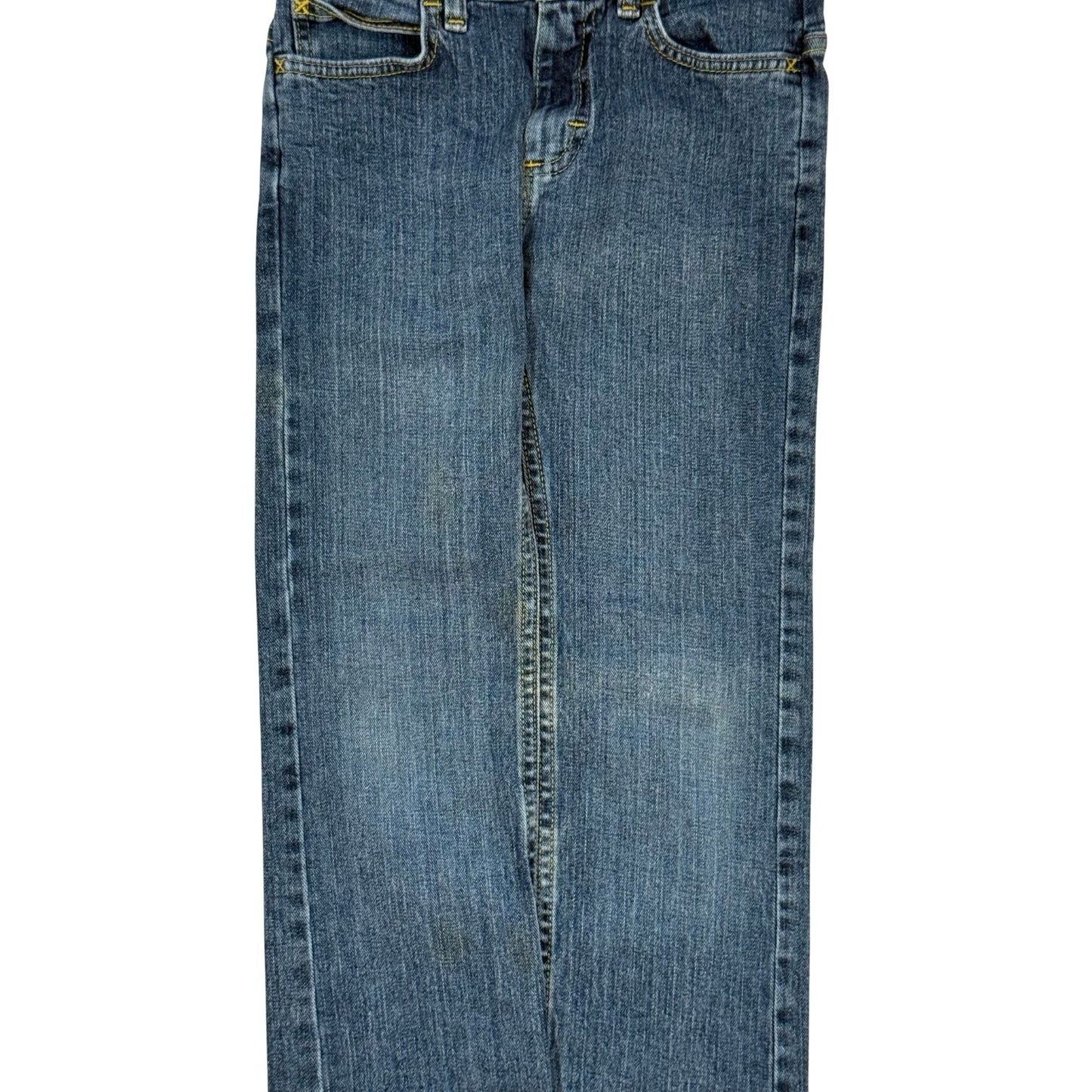 Full-length detail of Wrangler boys size 10 medium wash jeans