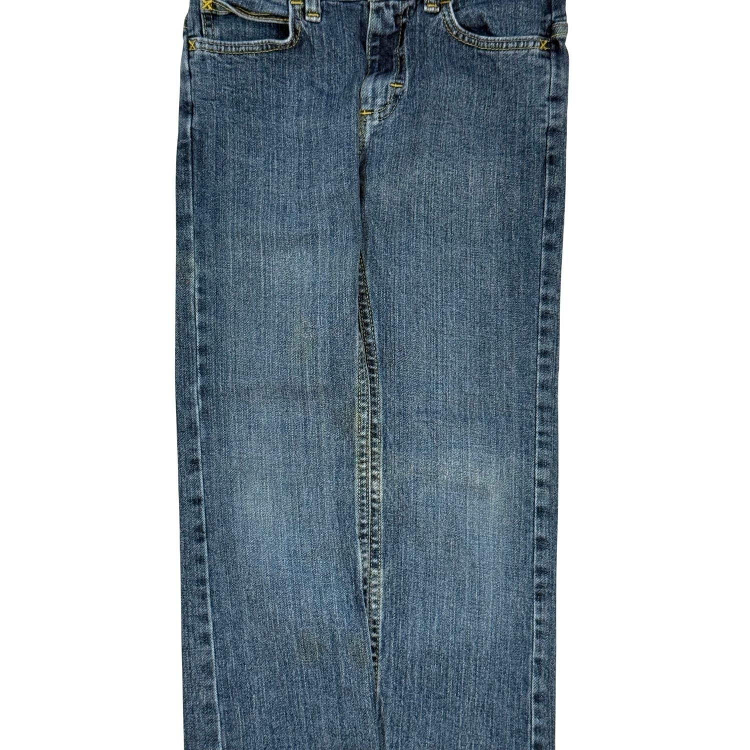 Full-length detail of Wrangler boys size 10 medium wash jeans