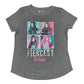 Disney Descendants 3 Hark Heather Gray Graphic Tee  (Est. Orig. Retail Price $9.00) Size: Girl XL  Color: Dark heather gray  Print: Descendants characters and "May the Fiercest Win"  Features: Short sleeve  Material: 65% Polyester, 35% Rayon  Condition:  Well-Loved, Pilling and slight fading used front - Our Families Attic