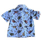 Pre-Owned Handmade Blue Flannel Pajamas Brand: Unbranded - Handmade, very well made Size: Toddler Boys 2T or 3T (best guess)* see measurements below Color: Blue with construction truck print Features: Short Sleeve Button-up Collar Chest pocket Elastic waist on pants Material: Flannel Condition: Well-Loved, some mild discoloration on the front tummy area and soft pilling. Used - Our Families Attic