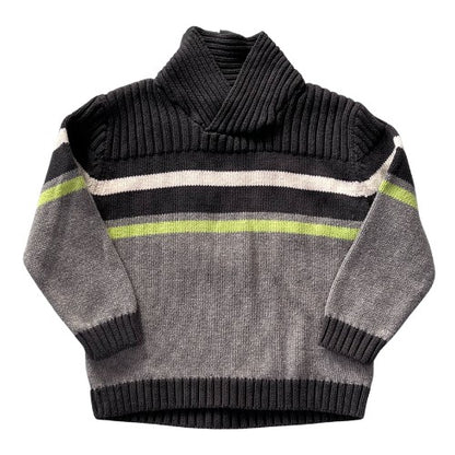 Pre-Owned Oshkosh Gray Sweater Brand: Genuine Kids by Oshkosh Size: Toddler Boy 5T Color: Gray/Charcoal and light Gray Features: Long Sleeve Moch Turtleneck Soft knit material Material: 100% Cotton Condition: Excellent condition. Used. Our Families Attic