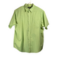 Roundtree & Yorke Classics Lime Green Checkered Dress Shirt  Men's Size 2XT - 2 Xtra Large Tall  Cheerful lime green and white Color  Checkered Pattern  Button closure, button-down collar  Short sleeves, chest pocket   Condition: Excellent Used Front View - Our Families Attic