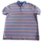 St. John's Bay Blue and Orange Striped Short Sleeve Polo  (Est. Retail Price $50.00) Size: Men's XXL  Color: Orange and Blue  Features:  Short sleeve Collar 2-Button Polo Material: 100% Cotton  Condition:  Well-Loved used front - Our Families Attic