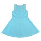 The Children's Place Sleeveless Fleece Turquoise Dress  ﻿(Est. Orig. Retail Price $45.00) Size: Big Girls XXL 16  Color: Turquoise / Aqua  Features: Sleeveless, zipper in back, 2 layers -  top layer with cute flower cut-out design  Material: 100% Polyester  Condition:  Gently Used front - Our Families Attic
