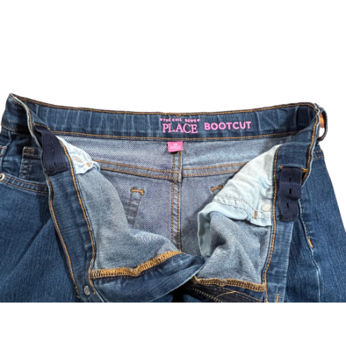 The Children's Place Used Regular Fit Bootcut Jeans Girls Size 18 Adjustable waist denim inside waistband - Our Families Attic