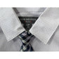 Van Heusen Long Sleeve Button-Up Dress Shirt with Clip-On Tie  ( Retail Price $40.00 ) Size: Big Boy Small ( 8 ) Regular  Color: White with purple/lavender sprinkles  Features:  Flex Long Sleeve Button-up Button cuffs Collar Clip-On tie Spare Buttons Material: 97% Polyester, 3% Spandex  Condition:  NWT New front - Our Families Attic