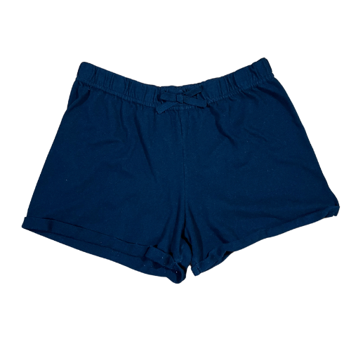Wonder Nation Black Play Shorts  (Est. Orig. Retail Price $6.94) Girls Size XL 14-16  Color: Black  Print: Solid  Features: Elastic waist, Decorative bow on the waistband, rolled hem  Material: 60% Cotton 40% Polyester   Condition:  Well-Loved, signs of wear and pilling front - Our Families Attic