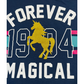Wonder Nation Blue Magical Unicorn Graphic T-Shirt (Est. Orig. Retail Price $6.48) Size: Girls XL 14-16 Color: Navy Blue, Teal & Dark Pink accent colors Print: "Forever Magical 1994", Gold Glitter unicorn Features: Short sleeve Material: 60% Cotton 40% Polyester Condition: Gently Used, a small spot where the graphic came off glitter graphic - Our Families Attic