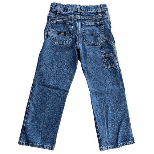 Pre-Owned Wrangler Authentic Issue Adjustable Waist Utility Jeans Big Size 8 Regular Gently Used - Our Families Attic