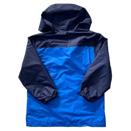 Pre-Owned Faded Glory Windbreaker Brand: Faded Glory Size: Big Boys 8 (medium) Color: Blue two-tone Features: Lightweight Long Sleeve Hood Zipper and velcro closure Front pockets Lightweight snow/ski-type jacket Large inside chest pocket Elastic around wrists and face Material: Cotton, Polyester Condition: Excellent Used Clothing - Our Families Attic