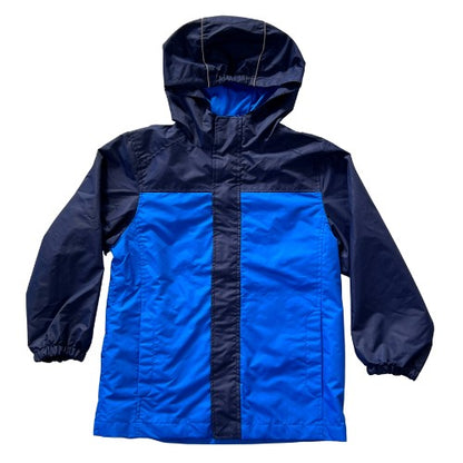 Pre-Owned Faded Glory Windbreaker Brand: Faded Glory Size: Big Boys 8 (medium) Color: Blue two-tone Features: Lightweight Long Sleeve Hood Zipper and velcro closure Front pockets Lightweight snow/ski-type jacket Large inside chest pocket Elastic around wrists and face Material: Cotton, Polyester Condition: Excellent Used Clothing - Our Families Attic
